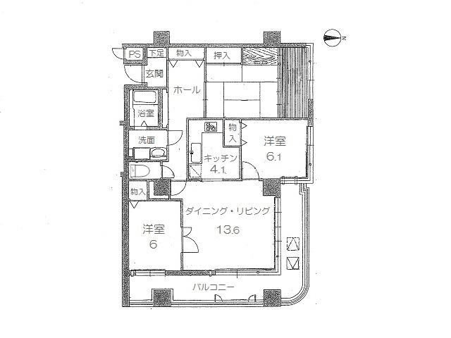 Floor plan. 3LDK, Price 21,800,000 yen, Occupied area 91.65 sq m , Balcony area 19.16 condominium of sq m leisurely 91.65 sq m