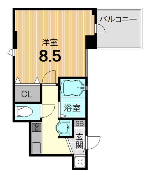Floor plan. Price 11.2 million yen, Occupied area 22.54 sq m , Balcony area 5.51 sq m