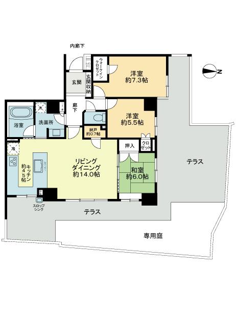 Floor plan. 3LDK, Price 51 million yen, Occupied area 83.03 sq m