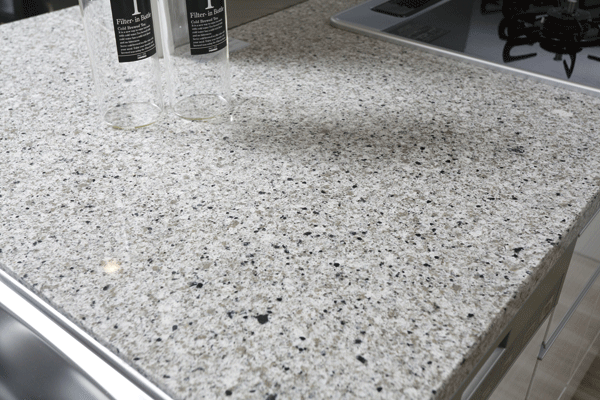 Kitchen.  [Artificial marble work top] Artificial marble countertops to enhance the interior of the kitchen. It is fine materials that are both beauty and excellent durability (same specifications)