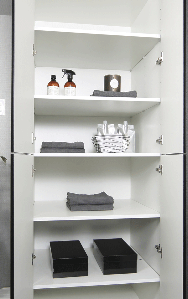 Bathing-wash room.  [Linen cabinet] Face towel Ya required at the time of cleansing, Bath towel to use in the bath up, Linen cabinet is provided that can be organized, such as underwear ※ Except for some residential units (same specifications)