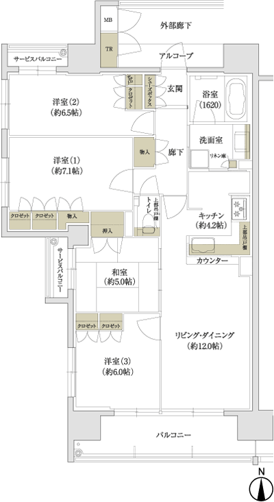 Floor: 4LDK, occupied area: 90.05 sq m, Price: 71,901,000 yen