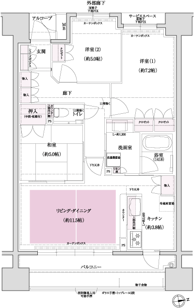 Floor: 3LDK, occupied area: 75.69 sq m, Price: 74,826,000 yen