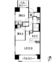 Floor: 2LDK, occupied area: 60.36 sq m, Price: 51,637,000 yen