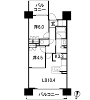 Floor: 2LDK, occupied area: 55.64 sq m, Price: 43,248,000 yen