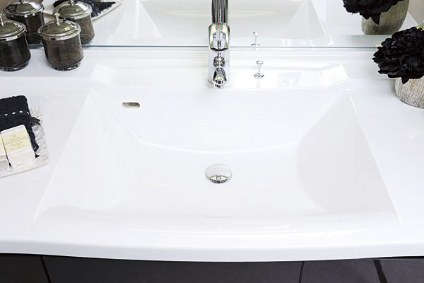 Bathing-wash room.  [Bowl-integrated counter] Stylish appearance, Adopt an integrated counter there is no seam of the top plate and bowl. Bowl of care make it easy to (same specifications)