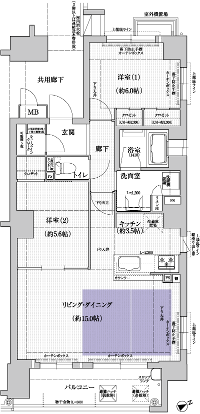 Floor: 2LDK, the area occupied: 67.5 sq m, price: 34 million yen ~ 38,200,000 yen