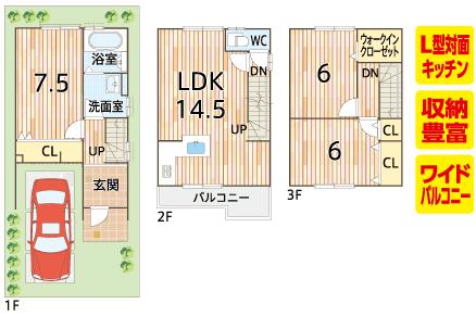 Compartment figure. Land price 18,870,000 yen, Land area 65.67 sq m