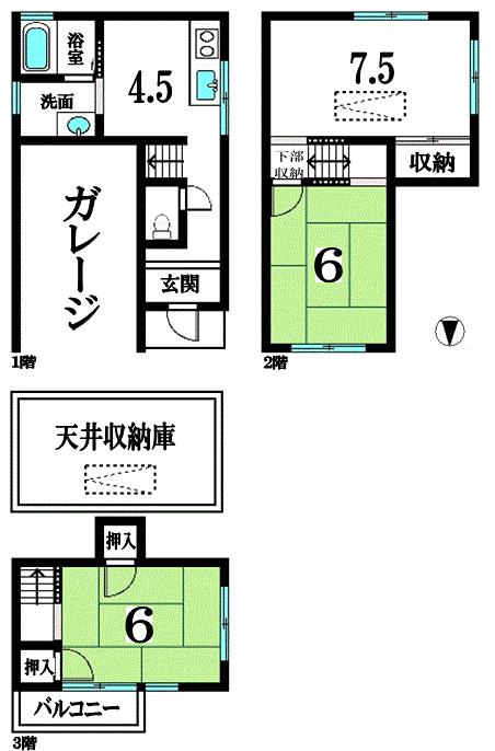 Floor plan. 10.8 million yen, 3K, Land area 33.05 sq m , Building area 65.56 sq m
