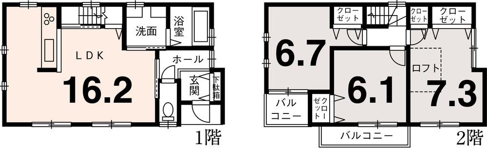 Floor plan. 31,800,000 yen, 3LDK, Land area 88.92 sq m , Building area 82.63 sq m