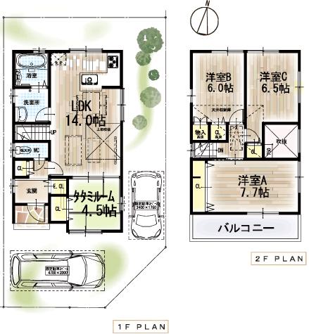 Floor plan. 545m to Super Nissan Saga shop