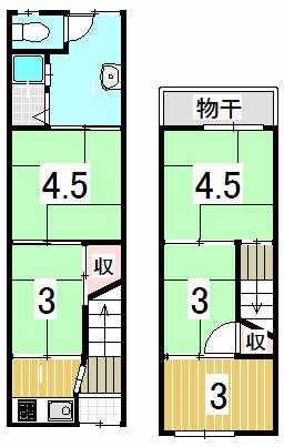 Floor plan. 7,490,000 yen, 5K, Land area 38.55 sq m , Building area 37.68 sq m