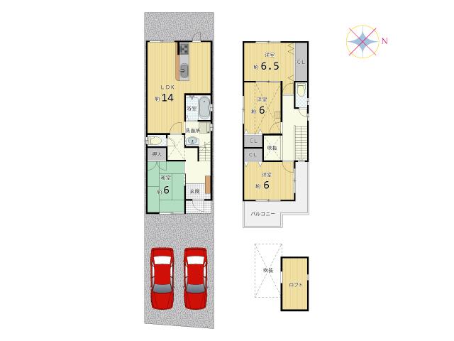 Floor plan. 33,800,000 yen, 4LDK, Land area 100.5 sq m , Building area 92.7 sq m