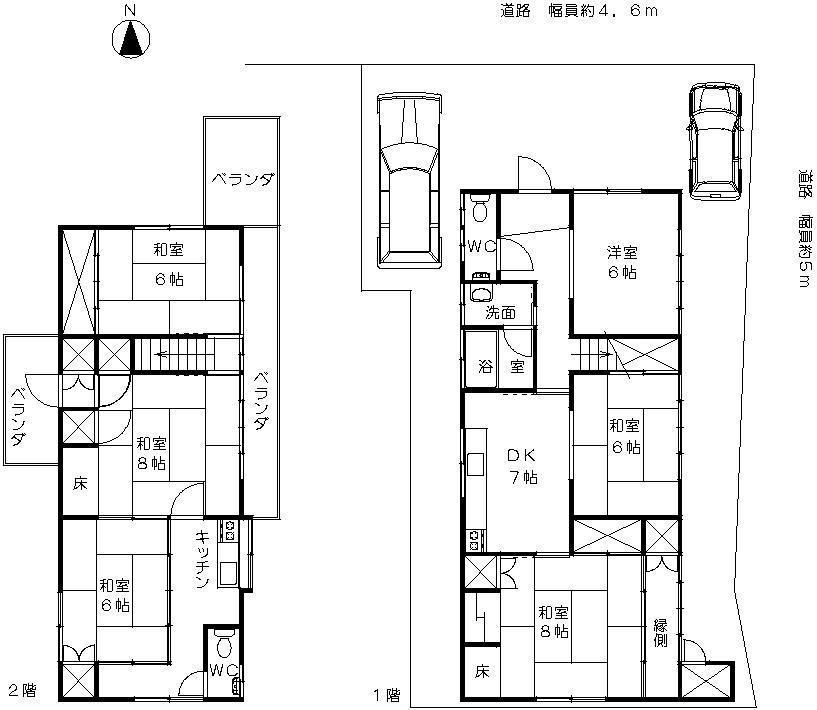 Floor plan. 32 million yen, 6DKK, Land area 152.82 sq m , Building area 114.1 sq m