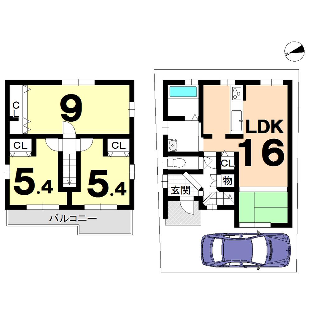 Floor plan. 27,800,000 yen, 3LDK, Land area 80.4 sq m , Building area 81 sq m