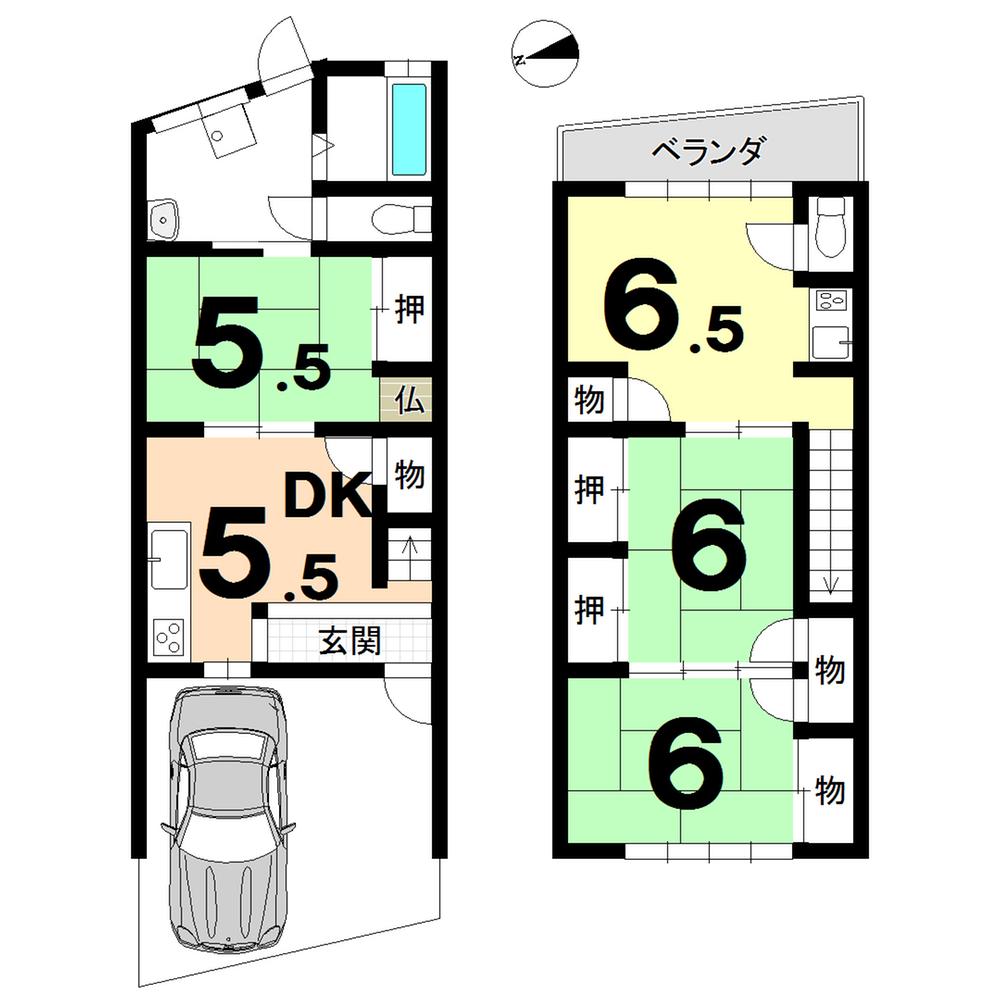 Floor plan. 12.5 million yen, 4DK, Land area 58.17 sq m , Building area 72.48 sq m