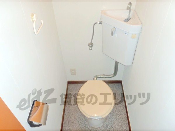 Toilet. Toilet and bath is separate.