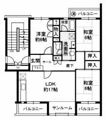 Floor plan. 3LDK, Price 15.8 million yen, Footprint 85.7 sq m , Balcony area 12.4 sq m
