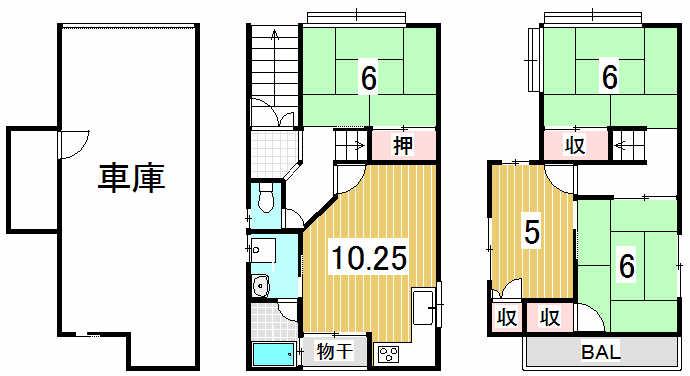 Floor plan. 12.8 million yen, 4LDK, Land area 58.47 sq m , Building area 108.93 sq m