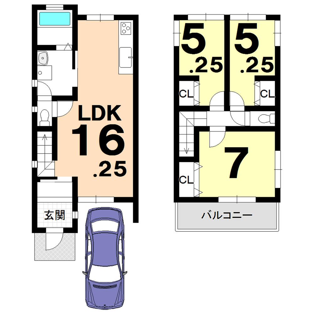 Building plan example (floor plan). Building plan example (No. 4 place) 3LDK, Land price 15,110,000 yen, Land area 69.52 sq m , Building price 12,388,000 yen, Building area 80.18 sq m