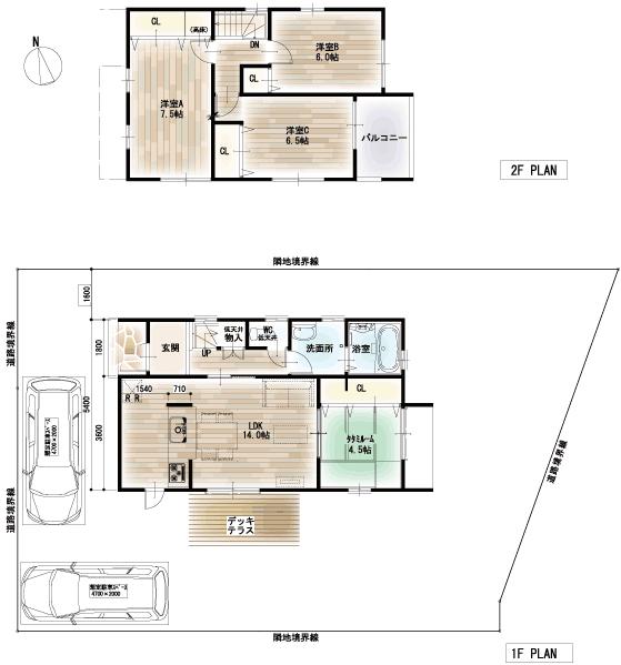 Floor plan. (6), Price 37,110,000 yen, 4LDK, Land area 206.06 sq m , Building area 88.29 sq m