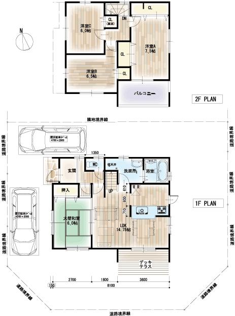 Floor plan. (5-A), Price 38,620,000 yen, 4LDK, Land area 190.66 sq m , Building area 92.34 sq m