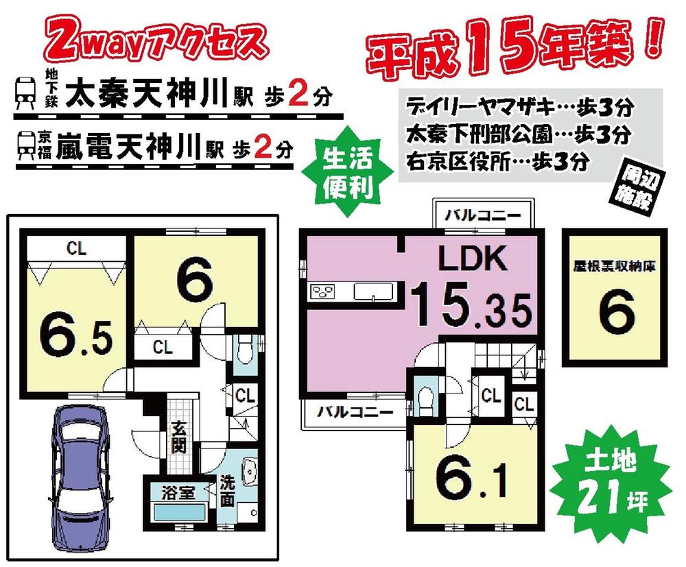 Floor plan. 29,800,000 yen, 3LDK, Land area 70.68 sq m , Building area 81.39 sq m