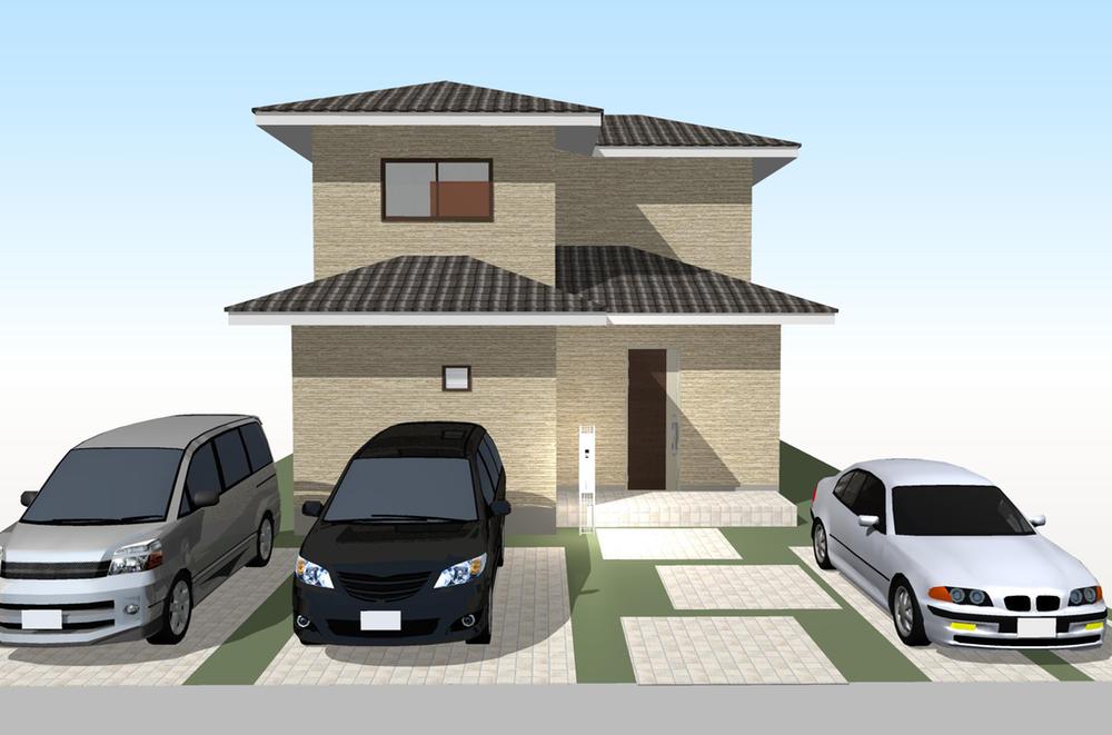 Building plan example (Perth ・ appearance). The building is free design! 