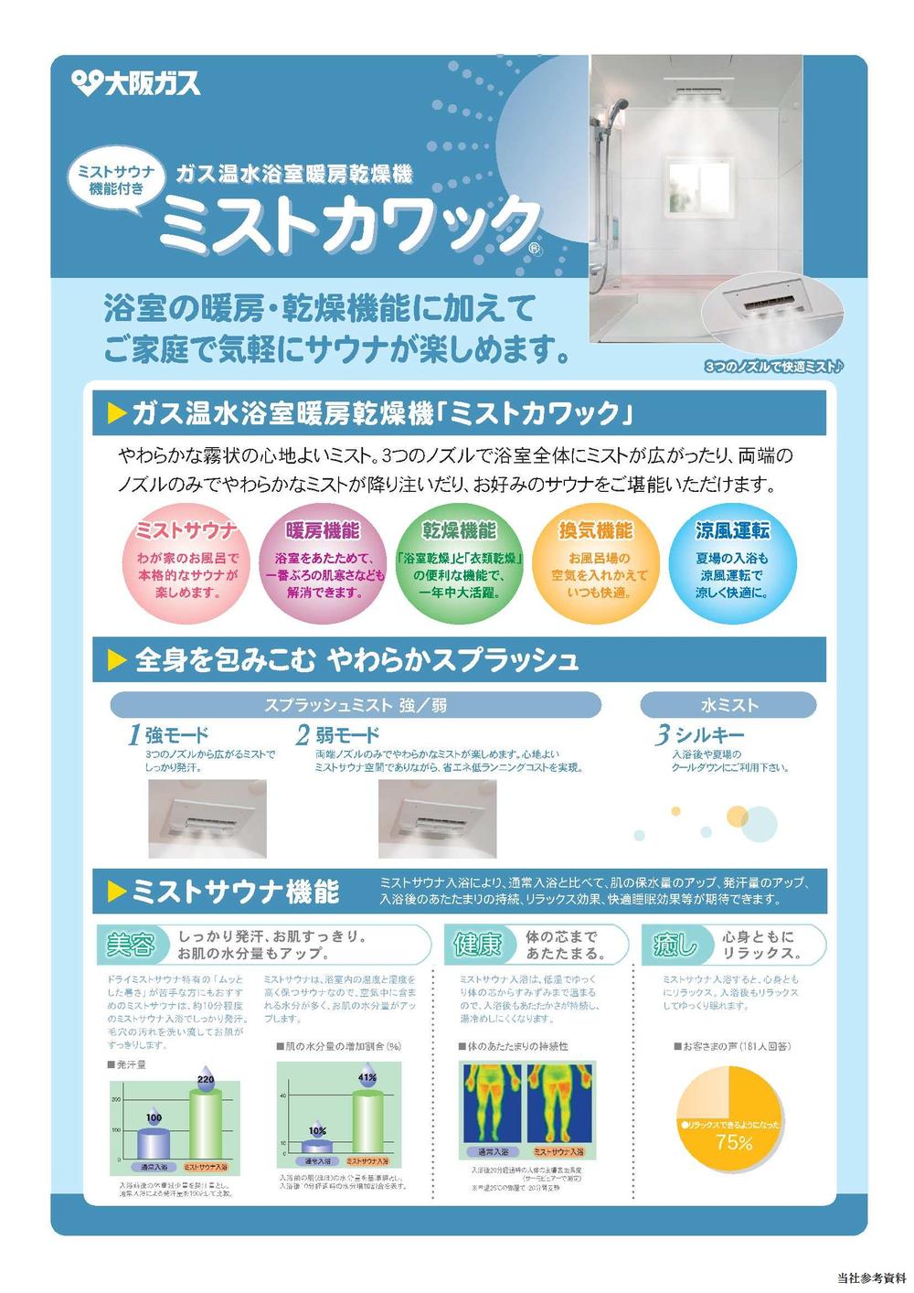 Power generation ・ Hot water equipment. Kawakku of big success in dry difficult season of laundry