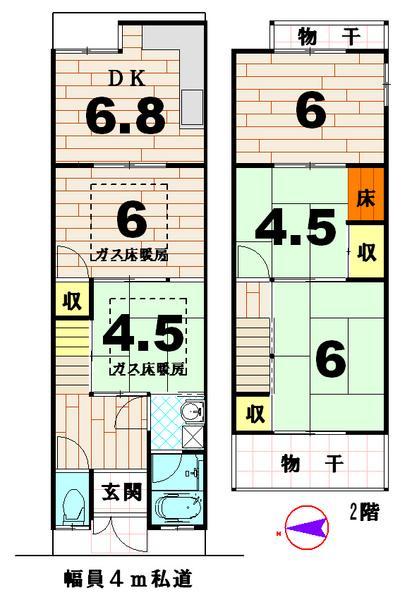 Floor plan. 8.8 million yen, 5DK, Land area 53.96 sq m , Building area 50.74 sq m