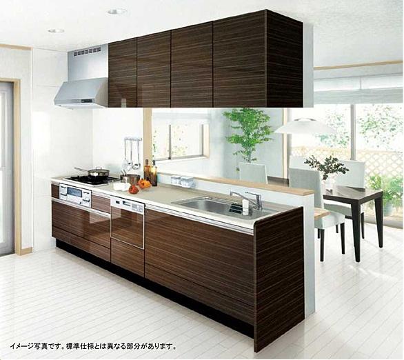 Building plan example (introspection photo).  [Our construction cases] It will Hakadori also dishes of mom because full kitchen Takara Standard "Ophelia" state-of-the-art facilities is ☆ 