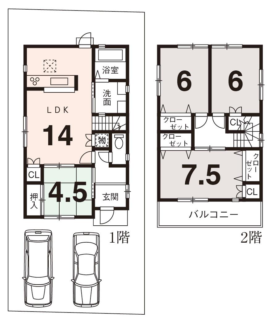 Other building plan example. Building plan example 4LDK plan Building price 16,980,000 yen, Building area 93.58 sq m