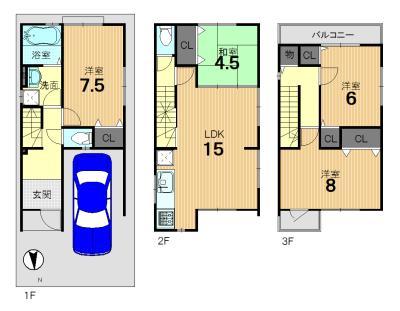 Floor plan. 29,800,000 yen, 3LDK+S, Land area 67.98 sq m , Building area 102.31 sq m