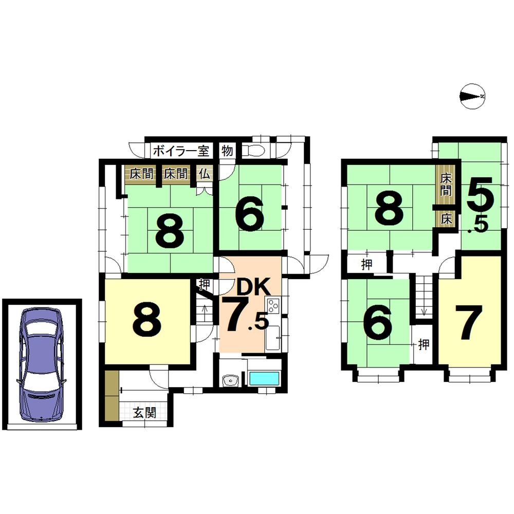 Floor plan. 39,800,000 yen, 7DK, Land area 339 sq m , Building area 151.93 sq m