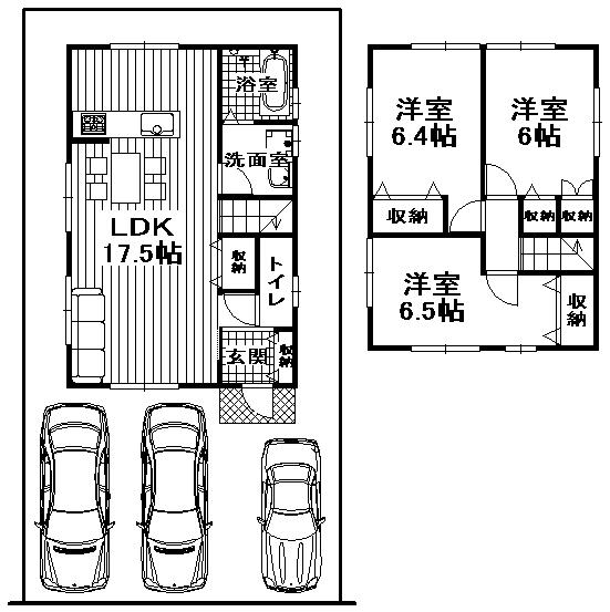 Floor plan. 34,800,000 yen, 3LDK, Land area 111.33 sq m , Building area 81.09 sq m