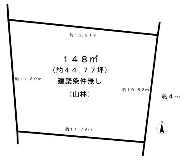 Compartment figure. Land price 1.5 million yen, Land area 148 sq m