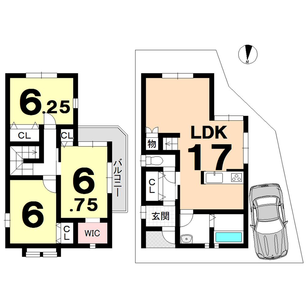 Building plan example (floor plan). Building plan example (No. 1 place) 3LDK, Land price 16,750,000 yen, Land area 79.12 sq m , Building price 13,380,000 yen, Building area 84.24 sq m