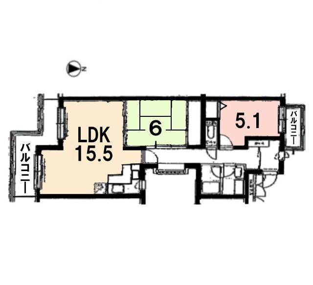 Floor plan. 3LDK, Price 13.8 million yen, Occupied area 68.12 sq m , Balcony area 11.69 sq m