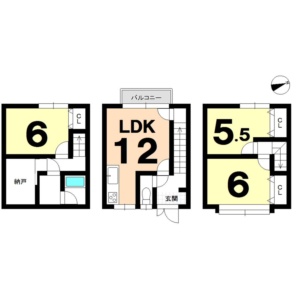 Floor plan. 19,800,000 yen, 3LDK, Land area 69 sq m , Building area 81 sq m