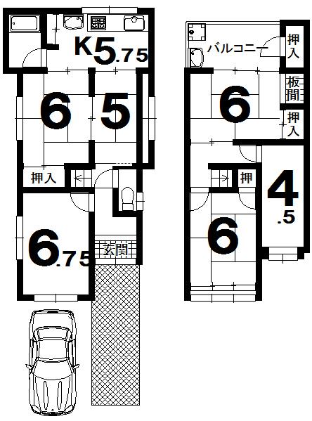 Floor plan. 23.8 million yen, 6DK, Land area 82.52 sq m , Building area 76.32 sq m