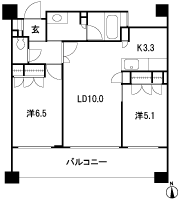Floor: 2LDK, occupied area: 55.35 sq m, Price: 27.4 million yen