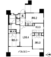 Floor: 3LDK, occupied area: 63.56 sq m, price: 29 million yen