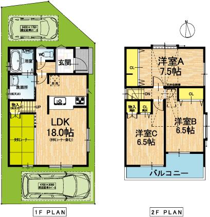 Compartment figure. Nissan Kuore until Uzumasa shop 261m