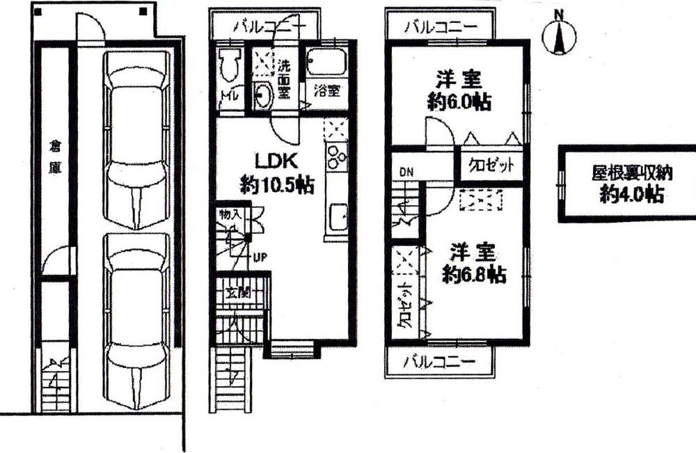 Floor plan. 14.5 million yen, 2LDK, Land area 42.54 sq m , Building area 74.51 sq m