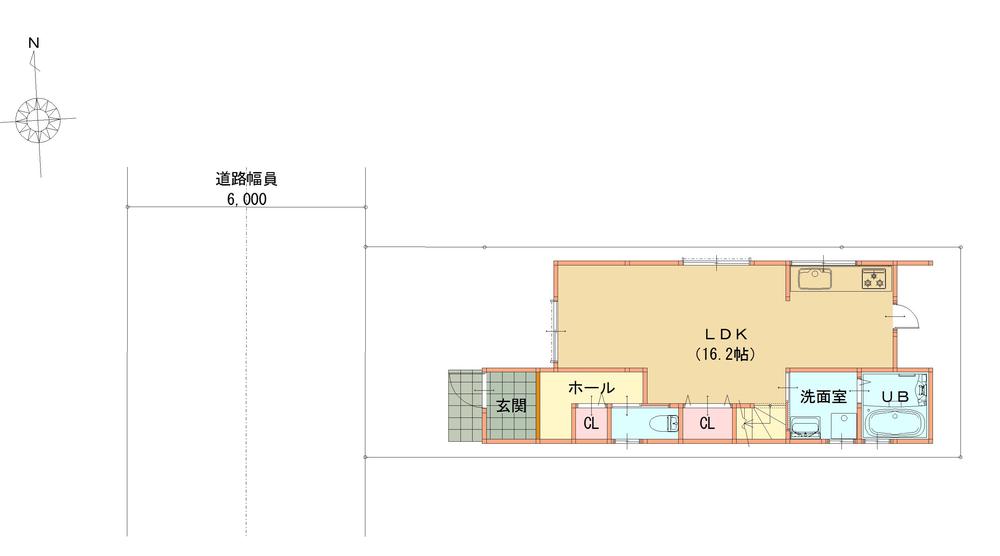 Building plan example (Perth ・ appearance). 1-floor plan view