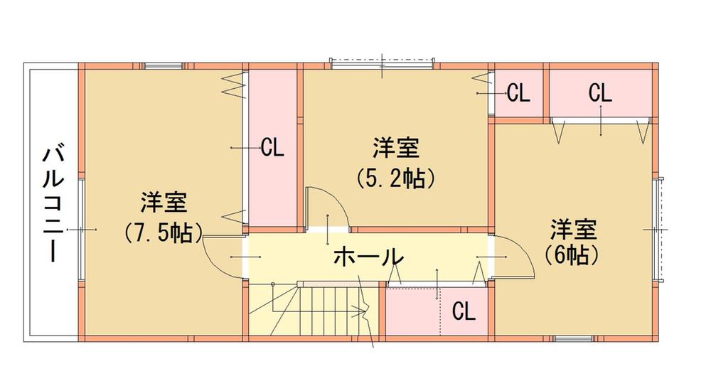 Building plan example (Perth ・ appearance). 2-floor plan view