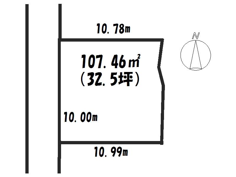 Compartment figure. Land price 13.8 million yen, Land area 107.46 sq m