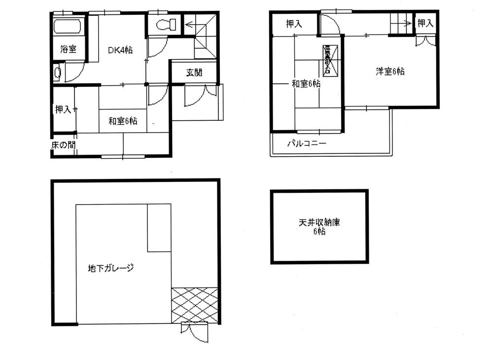 Floor plan. 6.5 million yen, 3DK, Land area 34.08 sq m , Building area 62.34 sq m