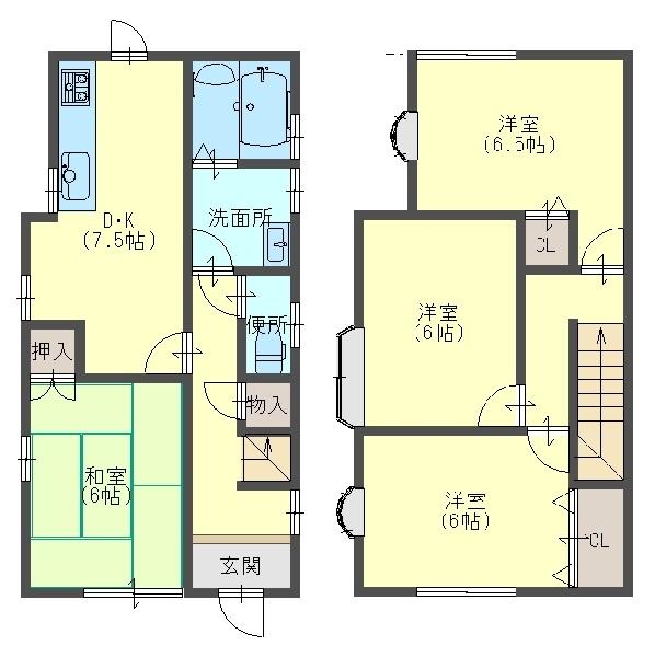Floor plan. 22,700,000 yen, 4DK, Land area 70.8 sq m , Building area 83.32 sq m