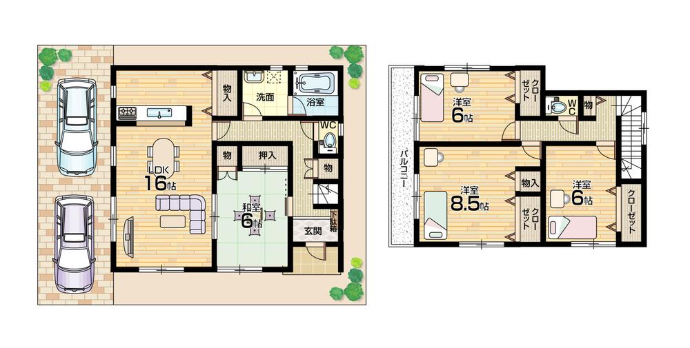 Floor plan. 25,900,000 yen, 4LDK, Land area 103.23 sq m , Building area 103.68 sq m